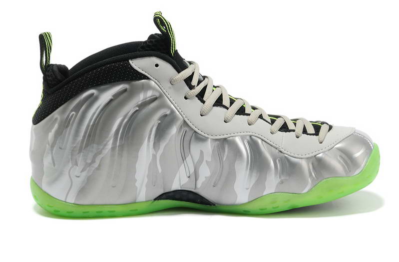 Nike Air foamposite one mens shoes silver Green (4)